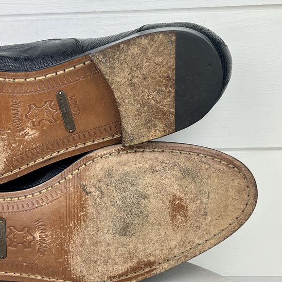Vntg Lizard Blue Dress Shoes Men Sz 10.5 Made in Spain For Boyds of Philadelphia main image 9